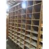 Image 4 : Wood Pigeon Hole Cabinet – Qty 4: 2 @ 99" H × 73 x 24" D; 2 @ 97 x 24" D; 69" H × 98" W × 24".