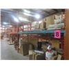 Image 1 : Pallet Racking 42" Deep:  5 Uppers 12 ft, 8 Side Rails 12 ft, 34 Side Rails 8 ft with Wood Shelving.