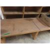 Image 3 : Wood Table 35" H × 8 ft W × 32".  Product Not Included.