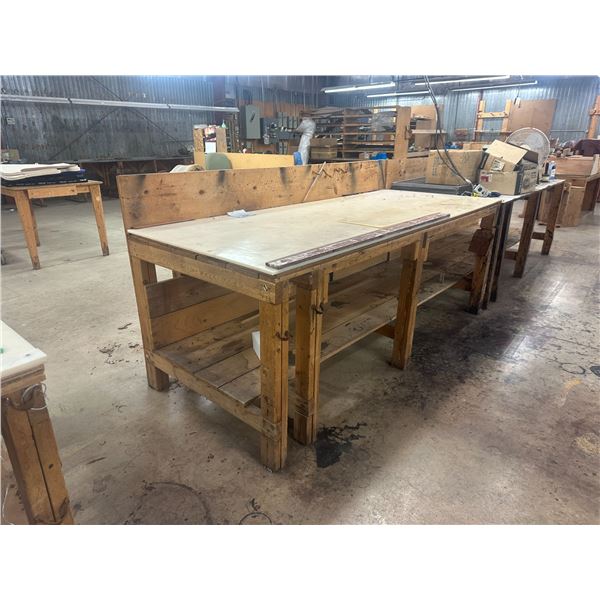 Heavy-Duty Wood Shop Workbench – 8 ft × 41 in × 36 in