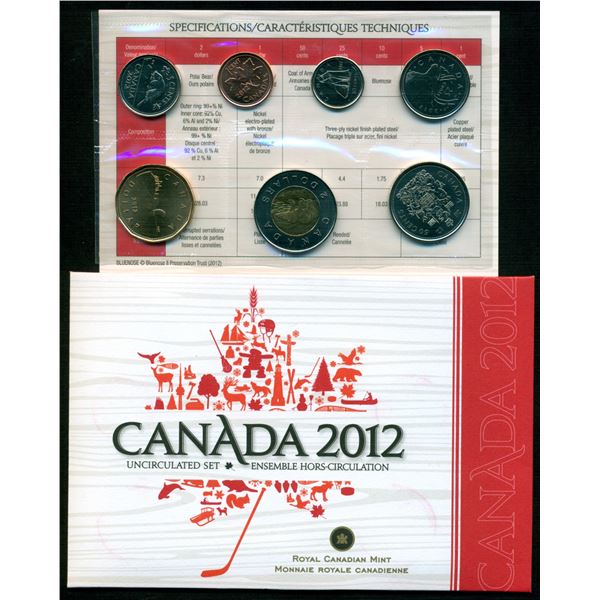 2012 Canada Uncirculated Set with Rare Loonie & Toonie