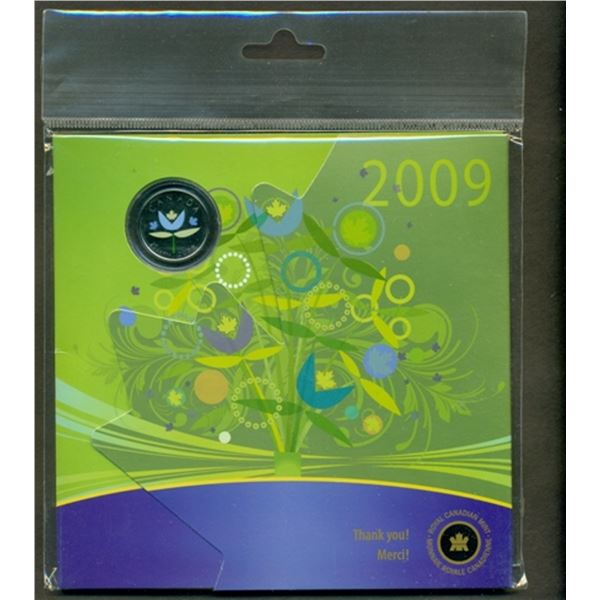 2009 Thank you Card with Unique 25¢
