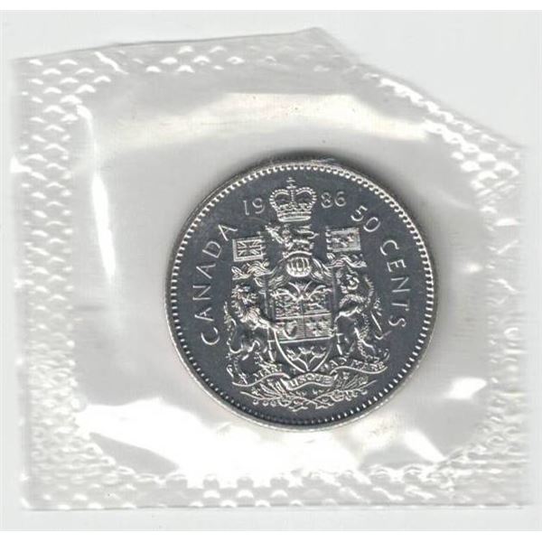 1986 Canada Proof Like 50¢ Sealed as issued