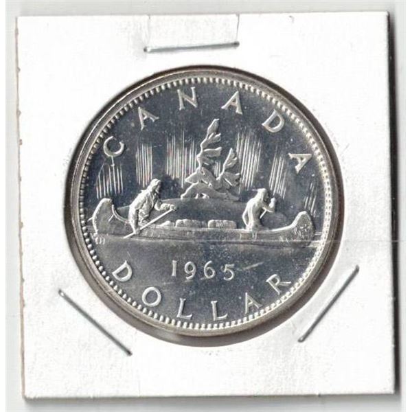 1965 Canada Silver $1 Dollar, Blunt 5, Coin 1