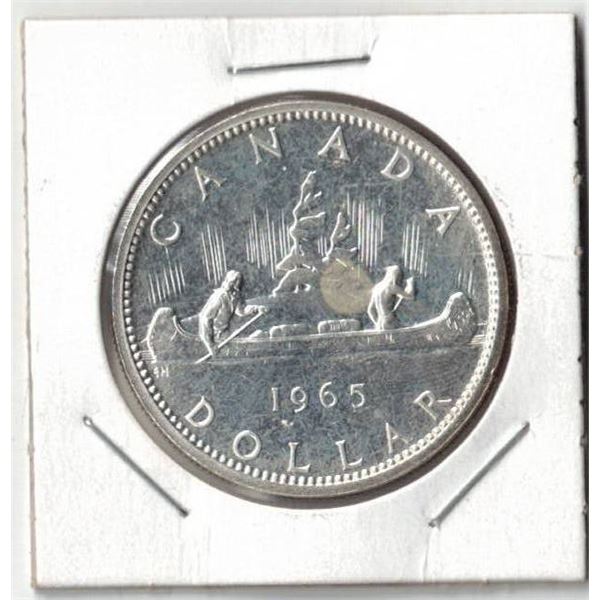 1965 Canada Silver $1 Dollar, Pointed 5, Coin 2