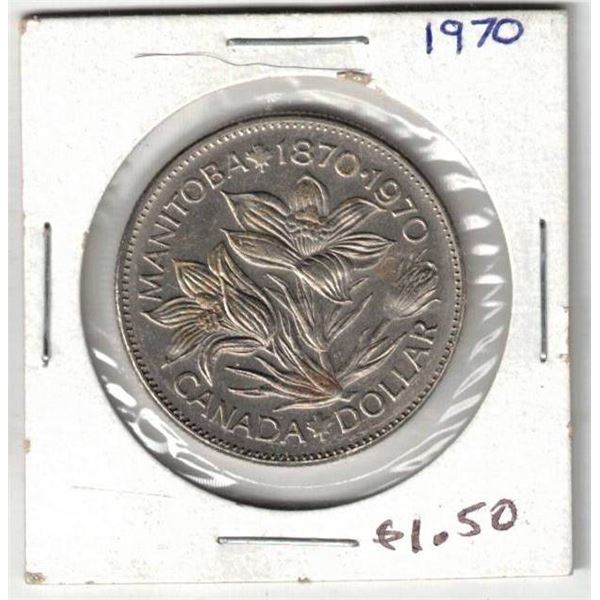 1970 Canada Nickel Dollar "Manitoba" Proof Like, New