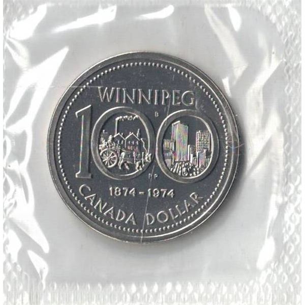 1974 Canada Nickel Dollar "Winnipeg" Proof Like, New