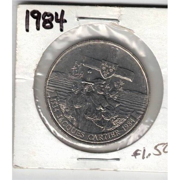1984 Canada Nickel Dollar "Jacque Cartier" Uncirculated, New