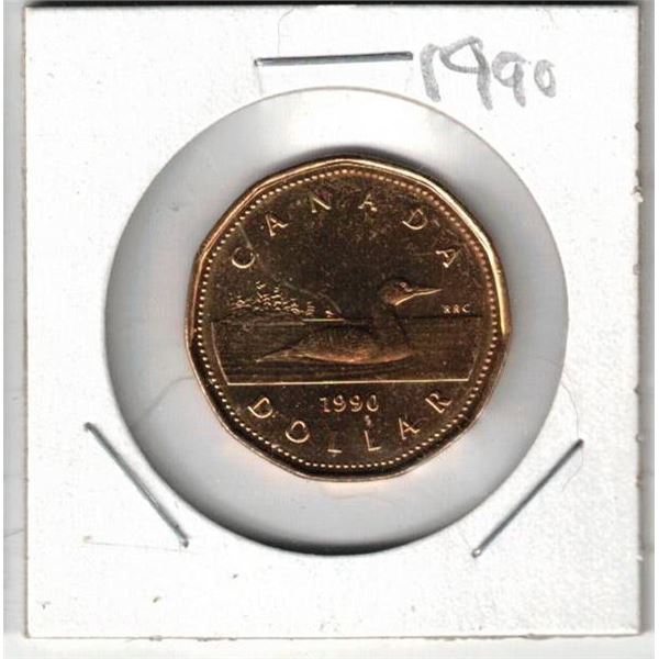 1990 Canada Loon Dollar, Proof Like, New
