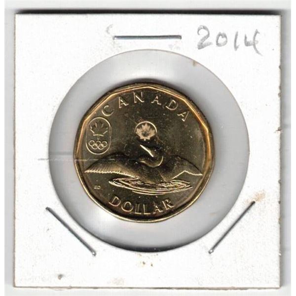 2014 Canada Olympic Loon Dollar, Uncirculated, New