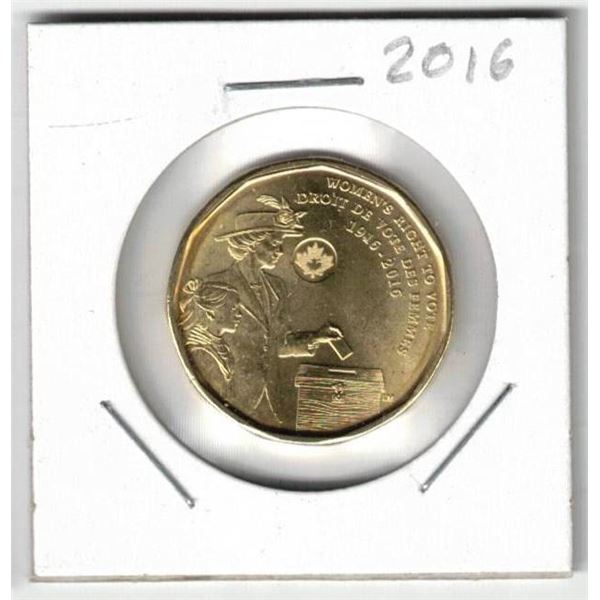 2016 Canada "Women" Dollar, Uncirculated, New