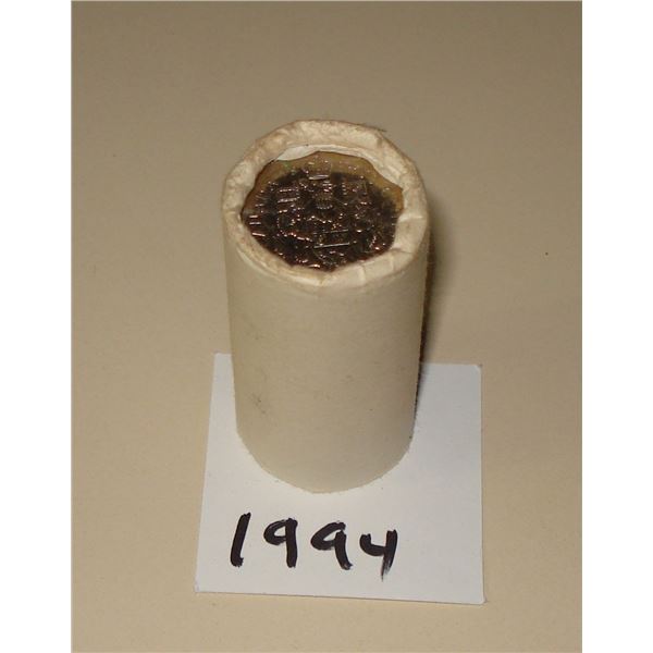 1994 Canada 50 cent White Wrap Roll 25 coins, New