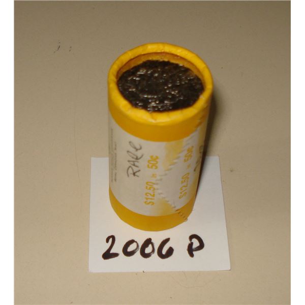 2006P Canada 50 cent Special Wrap Roll 25 coins, New