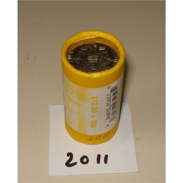 2011 Canada 50 cent Special Wrap Roll 25 coins, New