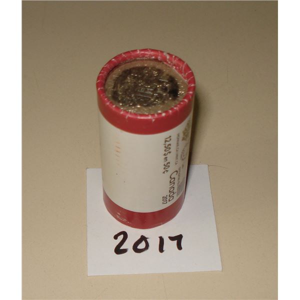 2017 Canada Classic 50 cent Special Wrap Roll 25 coins, New