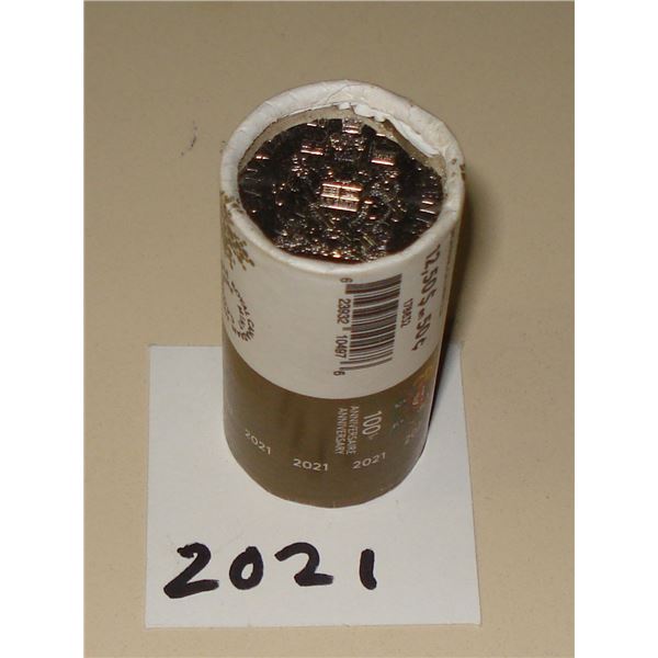 2021 Canada 50 cent Special Wrap Roll 25 coins, New