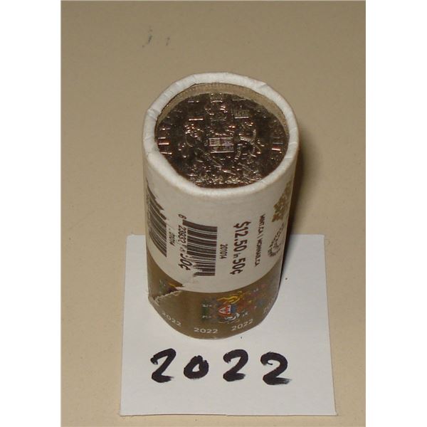 2022 Canada 50 cent Special Wrap Roll 25 coins, New