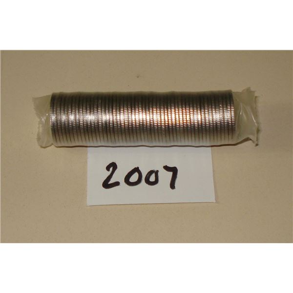 2007 Canada 10 cent Roll, Straight 7 Variety,  50 coins, New