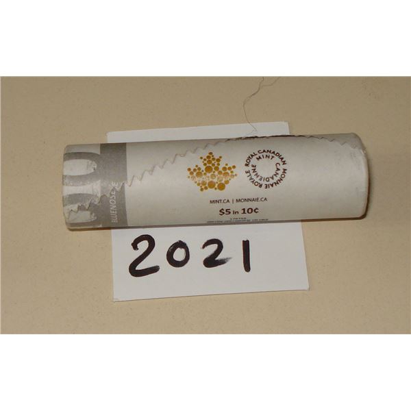 2021 Canada Bluenose DD 10 cent Roll, 50 coins, New