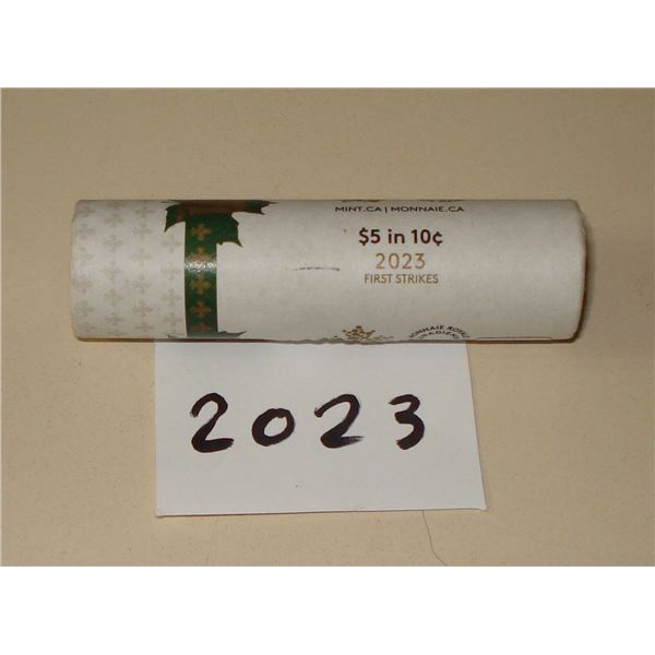 2023 Canada 10 cent Roll, KC III, First Strike. 50 coins, New