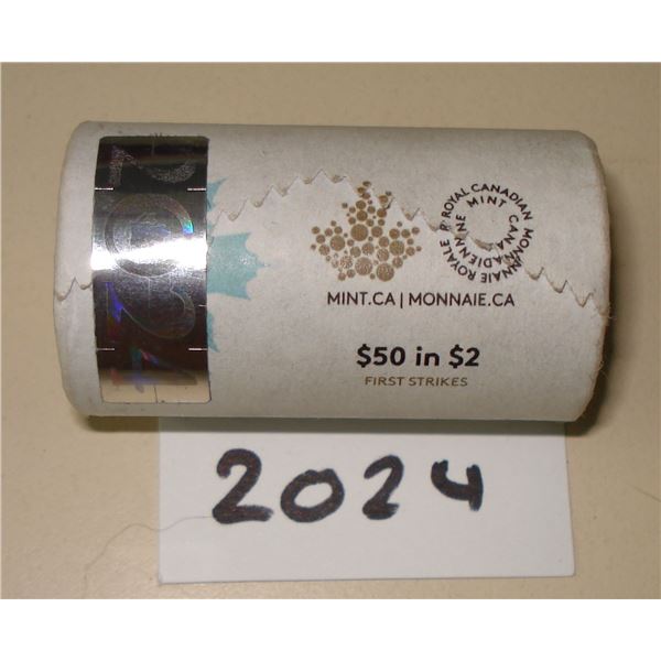 2024 Canada Polar Bear $2 Special Wrap, First Strike Roll , 25 coins New