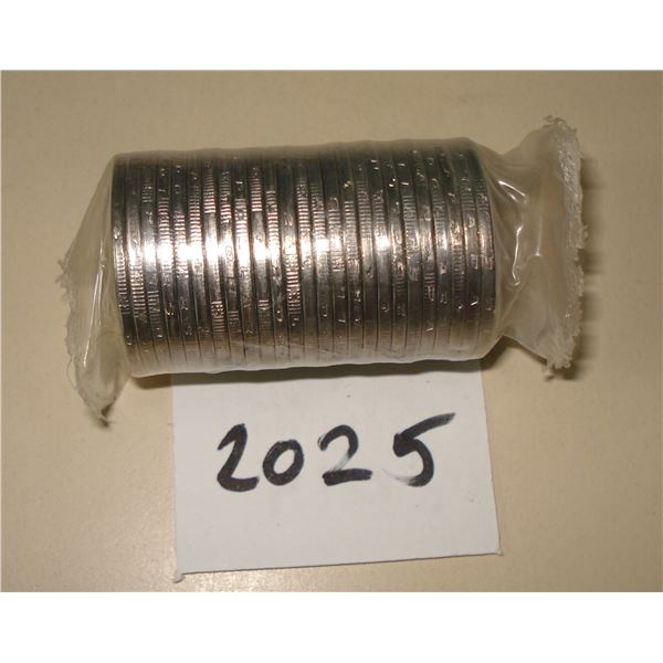 2025 Canada Color RCAF $2 Plastic Wrap Roll , 25 coins New
