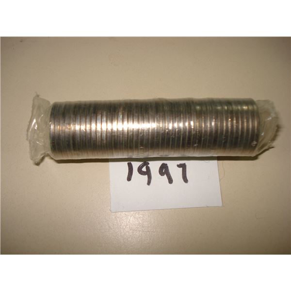 1997 Canada 5 cent Plastic Wrap Roll of 40 Peices, New