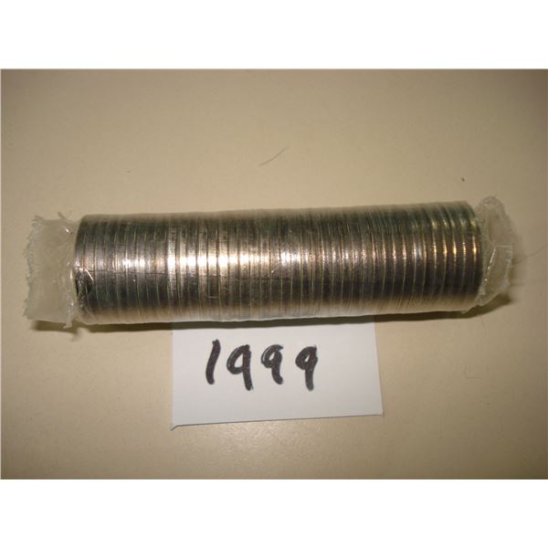 1999 Canada 5 cent Plastic Wrap Roll of 40 Peices, New