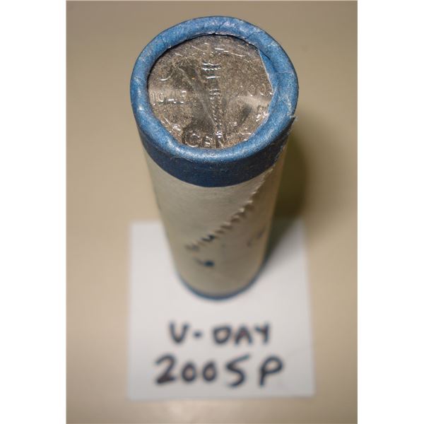 2005P Canada 5 cent VE-Day RCM Wrap Roll of 40 Peices, New