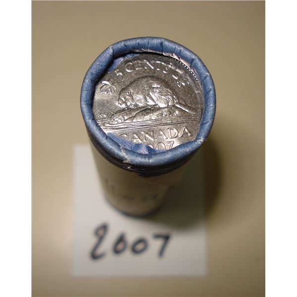2007 Canada 5 cent RCM Wrap Roll of 40 Peices, New