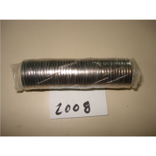 2008 Canada 5 cent RCM Plastic Wrap Roll of 40 Peices, New