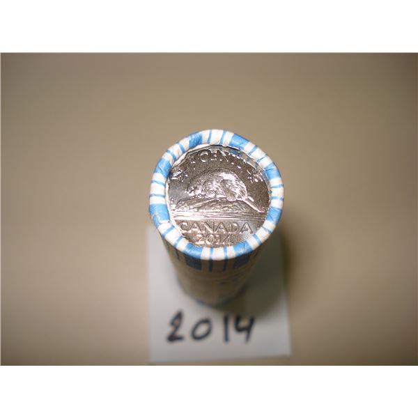 2014 Canada 5 cent RCM Wrap Roll of 40 Peices, New