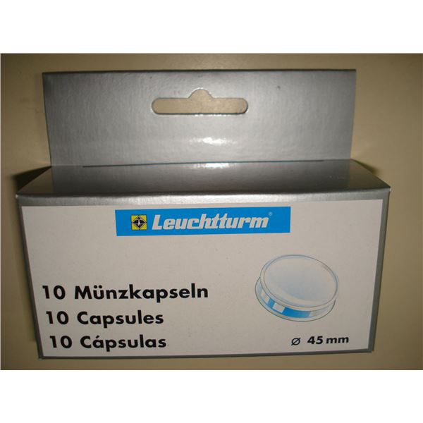 Lighthouse 10 Coin Capsules 45 mm, New