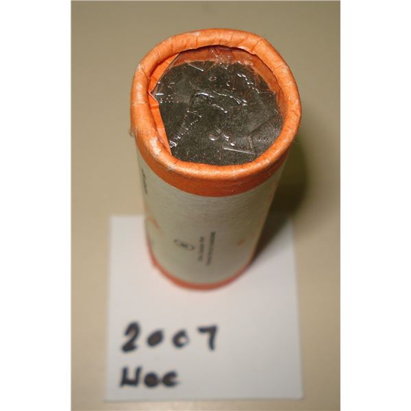 2007 Canada Olympic 25 cent Roll, Men's Hockey, Roll of 40 coins, New