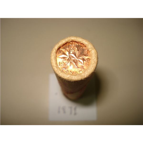1971 Canada 1¢ Roll of 50 Red BU Coins