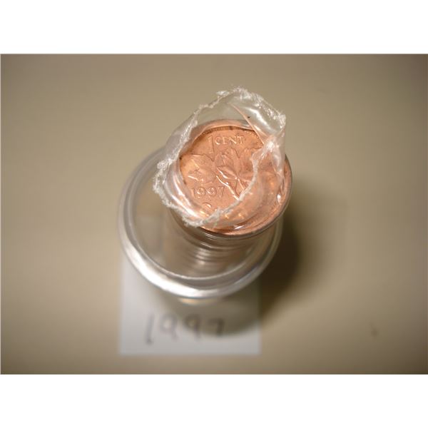 1997 Canada 1¢ Roll of 50 Red BU Coins