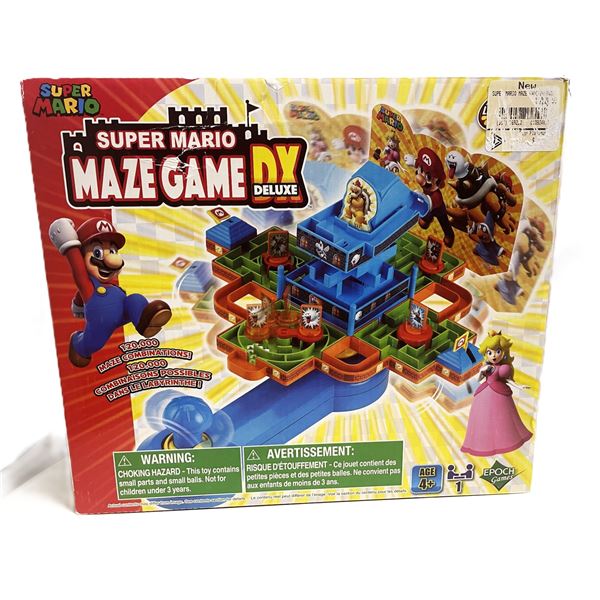 Epoch Games Super Mario Maze Game DX Deluxe tabletop action toy featuring interchangeable maze piece