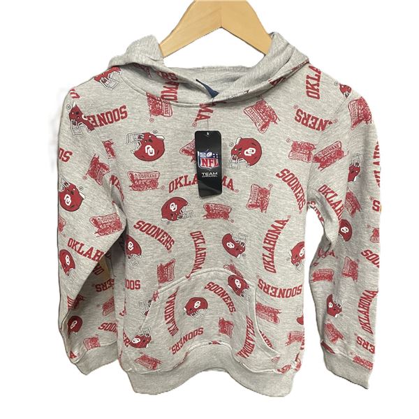 Oklahoma Sooners NCAA team hooded sweatshirt, YOUTH Large