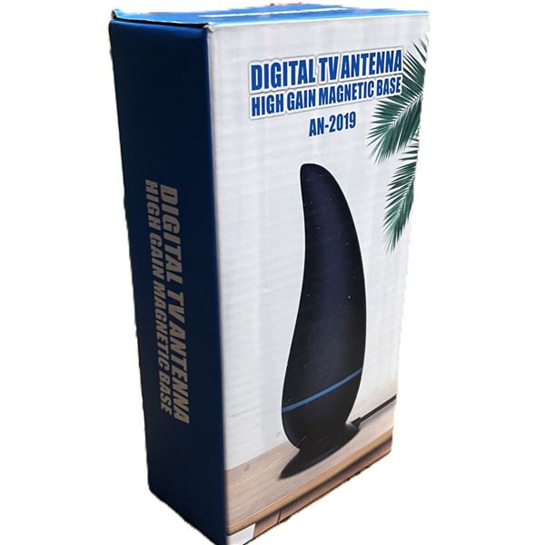 Camkey AN-2019 indoor digital TV antenna featuring a high-gain magnetic base