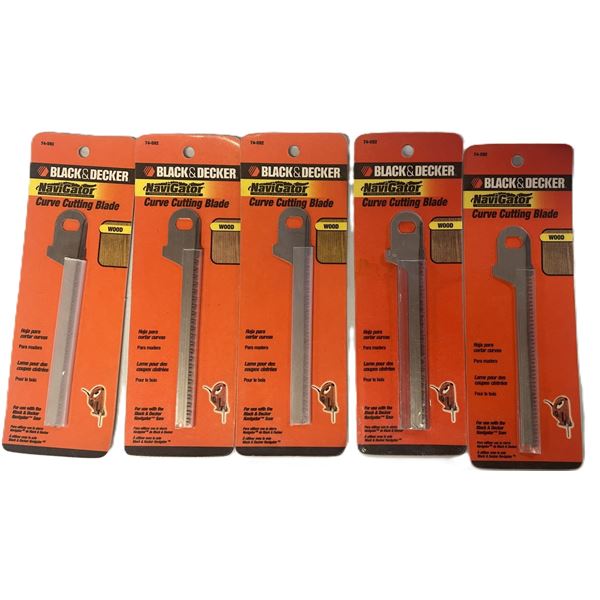 FIVE Black & Decker 74-592 Curve Cutting Saw Blades for the Navigator handsaw/jigsaw.