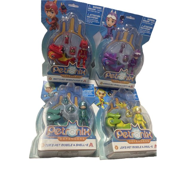 Alpha Group Petronix Defenders action figure sets QUANTITY OF FOUR
