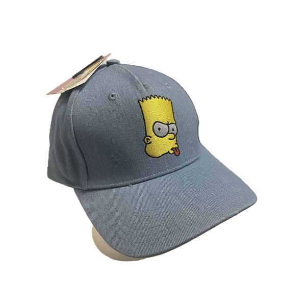 Blue Jean baseball cap featuring a Bart Simpson embroidery