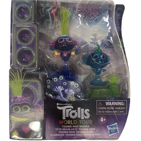 DreamWorks Trolls World Tour Techno Reef Bobble 2-pack set King Trollex and a Techno Reef