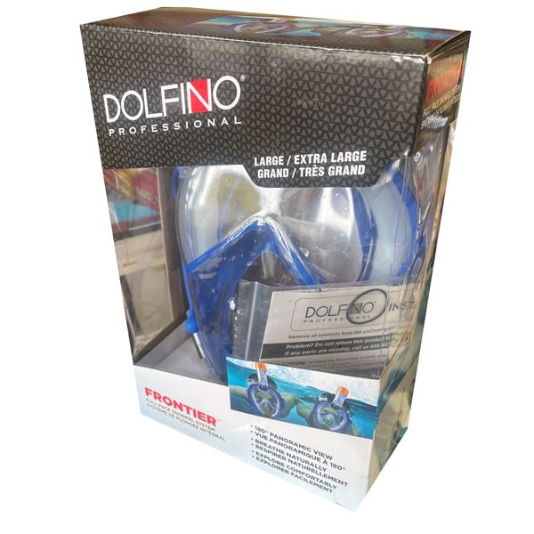 Dolfino Pro Frontier full-face snorkeling mask in size large/extra large