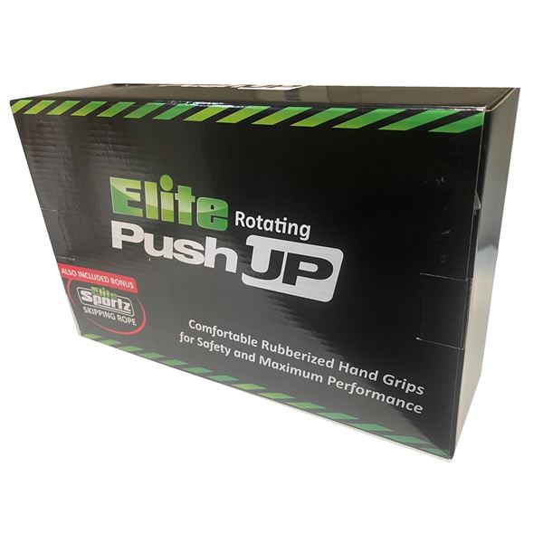Elite Sportz Rotating Push Up Bars featuring rubberized grips