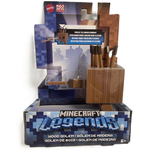 Mattel Minecraft Legends Wood Golem 3.25-inch scale action figure