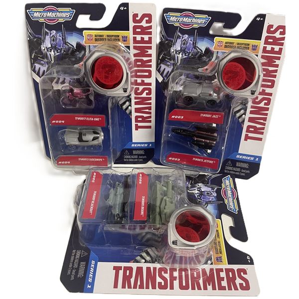 Micro Machines Transformers Series 1 Lot Jazz Jetfire Elita-1 Sideswipe Brawl Bl