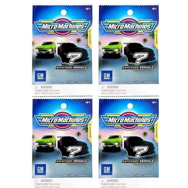QUANTITY OF FOUR - Blind Bags GM Micromachines Pack