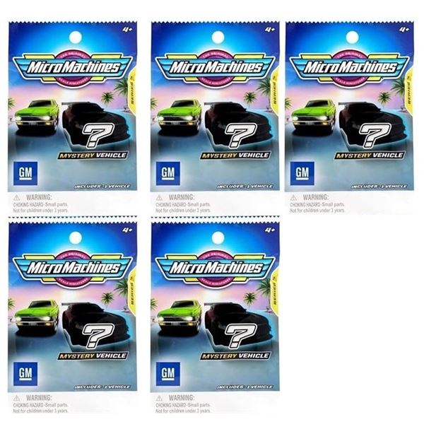 QUANTITY OF FIVE - Blind Bags GM Micromachines Pack