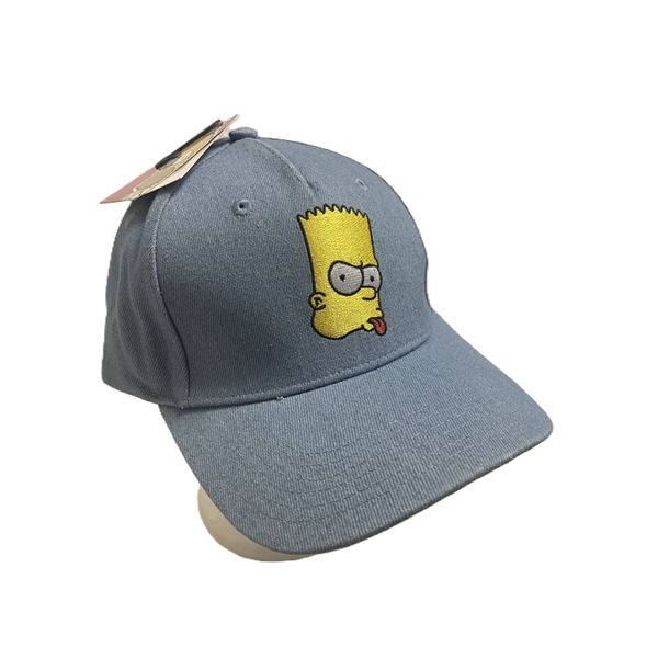 Blue Jean baseball cap featuring a Bart Simpson embroidery